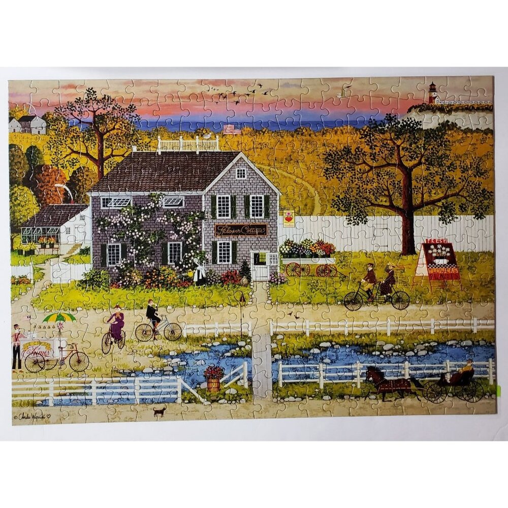 Buffalo Wysocki NANTUCKET FLOWER SHOP Jigsaw Puzzle 300 large pieces COMPLETE